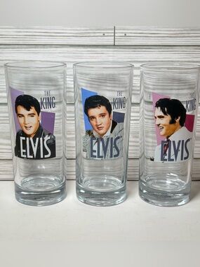 Elvis Presley Collector Glasses Vandor 2009 Highball Tumbler Memorabilia